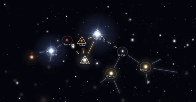 The galactic conquest strategic starfield map